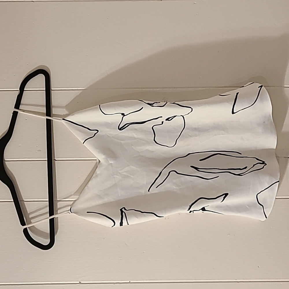 Spaghetti Strap Top White/Black